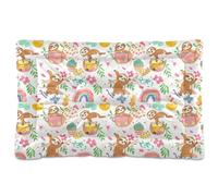 Sevdomey Cute Sloths - Colchón de cama para mascotas, lavable, suave, cómodo, con parte inferior antideslizante para perros pequeños, medianos y grandes, gatos, 60 x 90 cm