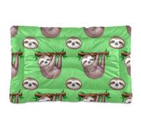 Sevdomey Cute Sloths - Colchón de cama para mascotas, lavable, suave, cómodo, con parte inferior antideslizante para perros pequeños, medianos y grandes, gatos, 60 x 90 cm