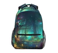 Sevdomey Fairy Forest - Mochila para laptop, impermeable, 15 L, elegante, ligera, con múltiples bolsillos para el trabajo, la escuela y los viajes