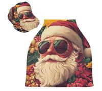 Sevdomey Funda para asiento de coche de enfermería de Papá Noel para bebés recién nacidos, funda multiusos suave y transpirable para lactancia materna - Fundas de asiento de coche - Bufanda de