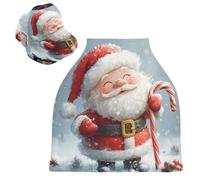Sevdomey Funda para asiento de coche de enfermería de Papá Noel para bebés recién nacidos, multiusos, suave, transpirable, funda de lactancia materna - Fundas de asiento de coche - Bufanda de
