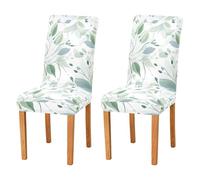 Sevdomey Fundas elásticas para sillas de comedor, 2 piezas, fundas elásticas lavables con patrones navideños para cocina, sala de estar, decoración de bodas y fiestas
