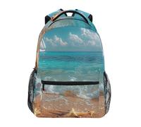 Sevdomey Hermosa mochila de playa para laptop, impermeable, 15 L, elegante, ligera, con múltiples bolsillos para el trabajo, la escuela y los viajes