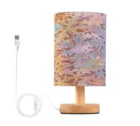 Sevdomey Lámpara de mesa de noche con copos de nieve con purpurina con puerto USB, no necesita bombilla, luz LED cálida para dormitorio, sala de estar, oficina, lámpara de mesita de noche para leer