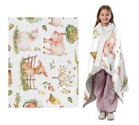 Sevdomey Manta de felpa supersuave con diseño de animales de granja de | Manta cálida y acogedora para cuna, cochecito, viajes y siesta para niños y niñas, 152,4 x 127 cm