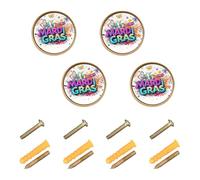 Sevdomey Mardi Gras - Pomos decorativos redondos de zinc sólido, manijas de herrajes para gabinetes de baño, aparadores y armarios, 1-1/4 pulgadas