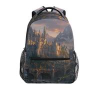 Sevdomey Mochila medieval Fantasy Road para laptop, impermeable, 15 L, elegante, ligera, con múltiples bolsillos para el trabajo, la escuela y los viajes