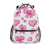 Sevdomey Mochila para laptop Bows and Hearts, impermeable, 15 L, elegante, ligera, con múltiples bolsillos para el trabajo, la escuela y los viajes