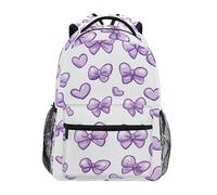 Sevdomey Mochila para laptop Bows and Hearts, impermeable, 15 L, elegante, ligera, con múltiples bolsillos para el trabajo, la escuela y los viajes