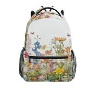 Sevdomey Mochila para portátil con diseño abstracto de campo artístico, impermeable, 15 L, elegante, ligera, con múltiples bolsillos para el trabajo, la escuela y los viajes
