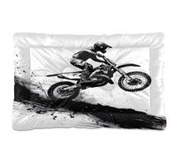 Sevdomey Motorcycle Rider in The Air - Cama para mascotas, cama para perro, gato, cama de caseta, colchón, lavable, suave, cómoda, con parte inferior antideslizante para perros pequeños, medianos y