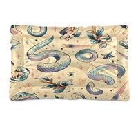 Sevdomey Old School Tattoo - Cama para mascotas, cama para perro, gato, cama de perrera, colchón, lavable, suave, cómoda, con parte inferior antideslizante para perros pequeños, medianos y grandes, 45