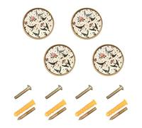 Sevdomey Old School Tattoo - Pomos decorativos redondos de zinc sólido, manijas de herrajes para gabinetes de baño, aparadores y armarios, 1-1/4 pulgadas