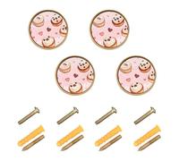 Sevdomey Pomos decorativos redondos de zinc sólido con chispas de chocolate, manijas de herrajes para gabinete de baño, aparador y armario, 1-1/4 pulgadas