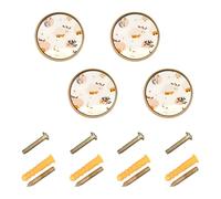 Sevdomey Pomos decorativos redondos de zinc sólido con diseño de ovejas de dibujos animados, manijas de herrajes para gabinetes de baño, aparadores y armarios, 1-1/4 pulgadas