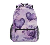 Sevdomey Roses and Hearts - Mochila para laptop, impermeable, 15 L, elegante, ligera, con múltiples bolsillos para el trabajo, la escuela y los viajes