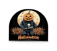 Sevdomey Servilleteros de papel de calabaza aterradora para mesas, soporte independiente para servilletas, decoración para cena, cocina, restaurante, hogar, bar, barbacoa al aire libre, fiesta