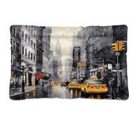 Sevdomey Streets Of Paris - Cama para mascotas, cama para perros y gatos, lavable, suave, cómoda, con parte inferior antideslizante para perros pequeños, medianos y grandes, 60 x 90 cm