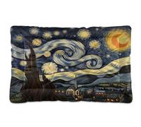Sevdomey Van Gogh's Starry Sky - Cama para mascotas, cama para perro, gato, cama de perrera, colchón, lavable, suave, cómoda, con parte inferior antideslizante para perros pequeños, medianos y grandes