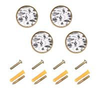 Sevdomey Wild West Cowboys - Pomos decorativos redondos de zinc sólido, manijas de herrajes para gabinetes de baño, aparadores y armarios, 1-1/4 pulgadas