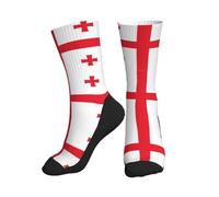 SEVEBJ Calcetines deportivos con estampado de bandera de Etiopía para hombres y mujeres, calcetines deportivos con parte inferior negra para uso diario y correr, bandera de Armenia, Bandera de Georgia