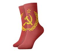 SEVEBJ Calcetines deportivos unisex con emblema de la Unión Soviética, con diseño de bandera africana, Emblema de la Unión Soviética Cccp URSS Rojo, Altoa única