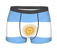 SEVEBJ Calzoncillos tipo bóxer para hombre, con diseño de bandera de El Salvador, transpirable, elástico, con bolsa, para hombres y jóvenes, Bandera de Argentina, XL
