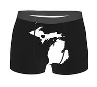 SEVEBJ Irish - Calzoncillos tipo bóxer para hombre, transpirables, elásticos, con bolsa, para hombres y jóvenes, Love Michigan State Map, XXL