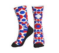 SEVEBJ Portoro - Calcetines deportivos coloridos con estampado de cuadrícula de puntos para hombres y mujeres, calcetines deportivos con parte inferior negra para uso diario y correr, Mosaico
