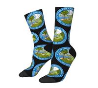 SEVEBJ Seal Of, Calcetines para mujeres y hombres, calcetines acolchados atléticos, calcetines casuales absorbentes 2, negro-1, 2 Negro-2, Altoa única