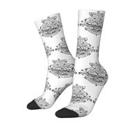 SEVEBJ Seal Of Fall River, Massachusetts - Calcetines acolchados para mujeres y hombres, calcetines atléticos, casuales, absorbentes, blanco, Altoa única