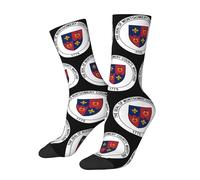 SEVEBJ Seal Of Montgomery County, Maryland - Calcetines para mujeres y hombres, calcetines deportivos acolchados casuales, 2, negro-2, blanco, Altoa única