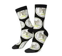 SEVEBJ Seal of New Mexico Calcetines para mujeres y hombres, calcetines atléticos acolchados, calcetines casuales absorbentes 2, negro-2, 3 Negro, Altoa única