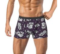 SEVEBJ Space Aliens And Astronauts - Calzoncillos tipo bóxer para hombre, ropa interior para hombre y novio, Mapaches y nubes brillantes, XL