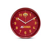 Seven A.S. Roma - Reloj de Pared de Cuarzo con Movimiento Continuo, Producto Oficial, Idea de Regalo de fútbol para niños y Adultos