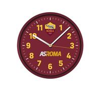 Seven A.S. Roma - Reloj de Pared de Cuarzo con Movimiento Continuo, Producto Oficial, Idea de Regalo de fútbol para niños y Adultos