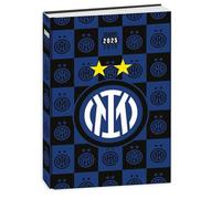 Seven Agenda escolar del Inter con fecha estándar de 12 meses, negro y azul, accesorios escolares, accesorios escolares, mochila para niño