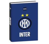 Seven Agenda escolar Inter con fecha estándar de 12 meses, negro y azul, tapa azul, accesorios para mochila, niño