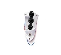 Seven Angle Knob Prewired Loaded Guitar Control Plate Silver for JB Bass Guitar Silver