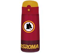 Seven AS Roma - Botella térmica de fútbol, Color Rojo, Mantenimiento de Temperatura hasta 24 h, Botella para guardería, Escuela Primaria y Tiempo Libre, niño, Rojo, Moderno
