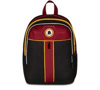 Seven AS Roma - Mochila doble compartimento, color negro, bolsillo frontal con cremallera y bolsillo para botella, niño, escuela primaria, fútbol, Negro, Talla única, Casual