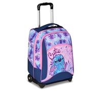 Seven Big Trolley Lilo & Stitch Escuela Fija, Violeta, 2 en 1, Doble Uso, Trolley y Mochila, Escuela Primaria, Niña, violeta, Talla única, Casual