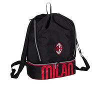 Seven Bolsa AC Milan Glorious History de Gimnasio, Fondo rígido Porta Zapatos, portabidón, niño, niño, fútbol, Producto Oficial, Idea Regalo