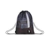 Seven Bolsa Deportiva Juventus, Negra, monocompartimento, Cierre cordón, Accesorios Deportivos, fútbol, Escuela, para niños y Adolescentes, Indea Regalo Aficionado