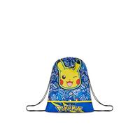 Seven Bolsa deportiva Pokemon, azul, cierre cordón, ahorra espacio, niño, niña, escuela, deporte, ocio, viaje, producto oficial