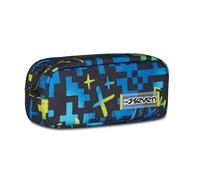 Seven - Bolsa escolar doble, azul, bolsillo interior y lateral con trabillas elásticas para bolígrafos, accesorios para mochila, escuela primaria y media, niño y niño, turquesa, Talla única