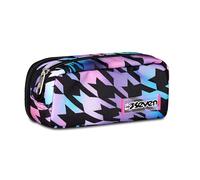 Seven - Bolsa escolar doble, multicolor, bolsillo interior y lateral con trabillas elásticas para bolígrafos, accesorios para mochila, escuela primaria y media, niña y niña, multicolor, Talla única