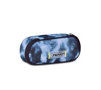 Seven - Bolsa escolar redonda Plus, gris, bolsillo interior con cremallera y trabillas elásticas para bolígrafos, accesorios para mochila, escuela primaria, media y superior, niño y niño, gris, Talla