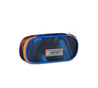 Seven - Bolsa escolar redonda Plus, multicolor, bolsillo interior con cremallera y trabillas elásticas para bolígrafos, accesorios para mochila, escuela primaria, media y superior, niño y niño