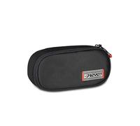 Seven Bolsa escolar Round Plus, negra, bolsillo interior con cremallera y trabillas elásticas para bolígrafos, accesorios para mochila, escuela primaria, media y superior, Negro , Talla única